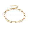 PVD Vacuum Plating 304 Stainless Steel Paperclip Chain Bracelet for Men Women BJEW-E031-02G-01-7