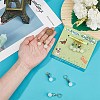 18Pcs 2 Colors Imitation Jade Glass Keychains HJEW-DR00004-6