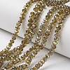 Electroplate Transparent Glass Beads Strands EGLA-A034-T4mm-S04-1