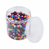 Baking Painted Glass Round Beads DGLA-T003-001-3