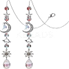 Teardrop Glass Rhinestone Pendant Decoration HJEW-CA0001-55-1