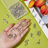 60Pcs 10 Style Tibetan Style Alloy Pendants FIND-SC0003-69-3