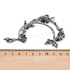316 Surgical Stainless Flower Cuff Earrings EJEW-C160-05A-3