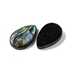Natural Paua Shell Epoxy Resin Cabochons SSHEL-S279-01E-2