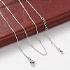Brass Box Chain Necklaces for Women NJEW-D302-41P-1