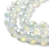 Electroplate Imitation Jade Glass Beads Strands GLAA-E036-12C-4