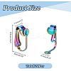 20Pcs Ion Plating(IP) 304 Stainless Steel Clip-on Earring Findings STAS-AR0002-53RC-2