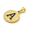 Ion Plating(IP) 304 Stainless Steel Enamel Pendants STAS-R231-19A-G-2