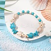 Synthetic Magnesite & Turquoise Beaded Stretch Bracelets for Women BJEW-TA00580-1