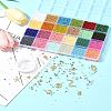 DIY Round Glass Seed Beads & Alloy Charms Bracelet Making Kits DIY-FS0007-19-10