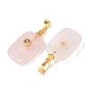 Natural Rose Quartz Pendants G-P628-01G-08-2