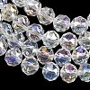 Transparent Electroplate Glass Beads Strands X-EGLA-N002-34C-B01-4