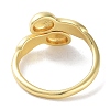 Brass Open Cuff Rings for Women RJEW-E292-20G-3