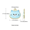 16Pcs 8 Colors Painted Alloy Pendants FIND-FS0001-97-2