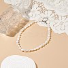 Natural Baroque Keshi Pearl Beaded Necklace with 304 Stainless Steel Clasp for Women NJEW-JN04083-6