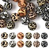 24Pcs 6 Colors Silicone Beads Loose Silicone Beads Kit Leopard Print Silicone Beads for Keychain Making Bracelet Necklace FIND-YW0007-76-1
