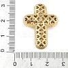 Brass Micro Pave Clear Cubic Zirconia Beads KK-S392-01G-3