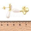 Brass Enamel Stud Dangle Earrings KK-CBAB173-02A-G-5