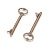 Tibetan Style Zinc Alloy Key Big Pendants EA11911Y-AB-2
