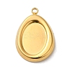 304 Stainless Steel Pendant Cabochon Settings For Enamel LS-STAS-D013-01B-G-1