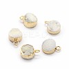 Natural Druzy Quartz Charms G-P396-07G-03-1