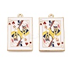 Rack Plating Alloy Enamel Pendants LS-ENAM-N056-392B-KCG-1