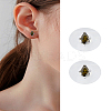 1 Pair Brass Micro Pave Cubic Zirconia Stud Earrings EJEW-LP0004-76-1