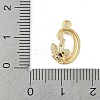 Brass Crystal Rhinestone Letter Links Connector Charms KK-S395-06G-C-3