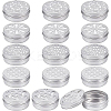 BENECREAT 15Pcs 5 Style 60ML Aluminium Shallow Round Candle Tins AJEW-BC0003-61B-1