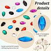 96Pcs 24 Styles Oval Teardrop Horse Eye Sew on Rhinestone ACRT-PH0001-15-4