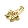 Brass Micro Pave Cubic Zirconia Pendants KK-Z102-15G-2