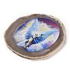 Printed Natural Agate Slice Stone Ornament DJEW-M011-02G-3