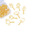 24Pcs 12 Style Alloy Open Back Bezel Pendants PALLOY-CJ0001-128-8