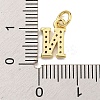 Initial Letter Brass with Cubic Zirconia Charms KK-Q814-26N-G-3