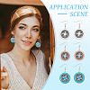 3Pairs 3 Colors Alloy Enamel Dangle Earring for Women EJEW-TA0001-42-5
