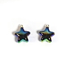 10Pcs UV Plated Iridescent Opaque Resin Pendants PW-WG9DE9F-11-3