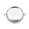 Non-Tarnish 304 Stainless Steel Cabochon Connector Settings STAS-G127-14-16mm-P-1
