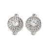 Brass Micro Pave Cubic Zirconia Connector Charms KK-U056-31P-1
