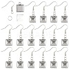 DIY Square Dangle Earring Making Kits DIY-FS0009-17-1