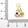 Brass Micro Pave Cubic Zirconia Pendants KK-S511-03A-G-3