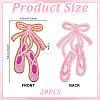 Bowknot & Dancing Shoes Computerized Embroidery Cloth Iron on Sew on Patches PATC-WH0002-134-2