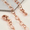 Brass Heart Link Bracelets for Women BJEW-G735-07RG-3