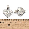 201 Stainless Steel Clay Pendants STAS-R166-02B-P-3