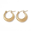 201 Stainless Steel Hoop Earrings with 304 Stainless Steel Pins for Women EJEW-B016-06G-1