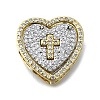 Brass Micro Pave Cubic Zirconia Pendants Set KK-V010-08GP-02-1