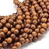 Natural Elephant Skin Jasper/Miriam Stone/Calligraphy Stone Bead Strands G-P075-20-8mm-1