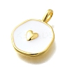 Brass with Enamel Pendants KK-D295-31G-3