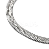 Non-Tarnish 304 Stainless Steel Herringbone Chain Necklace NJEW-D045-11P-3