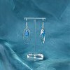 Trendy Glass Teardrop Dangle Earrings EJEW-JE00529-4