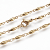 304 Stainless Steel Chain Necklaces LS-STAS-P164-22G-2
